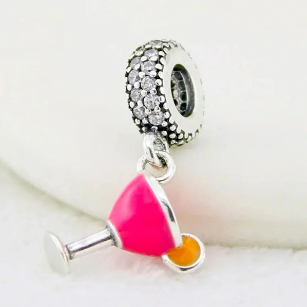 NWOT Pandora Fit Cosmopolitan Cocktail Silver Charm